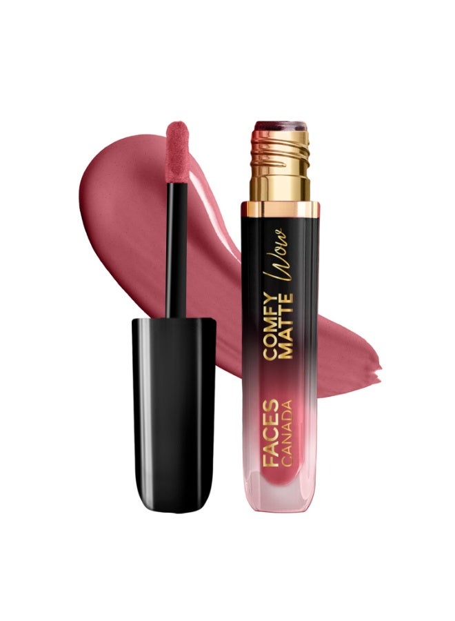 FACESCANADA Comfy Matte Wow Liquid Lipstick - Magnetic 11, 3.8ml | One Swipe Application | Highly Pigmented | Comfortable Wear | Glides Smoothly | Long Lasting | Transferproof - Image 1